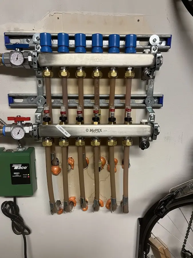 Plumber performing Gas Leak Detection at a residential property in Montgomery Village